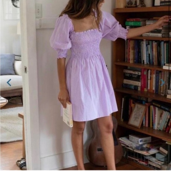 Hill House Dresses & Skirts - Hill house The Athena Nap Dress Lilac Gingham